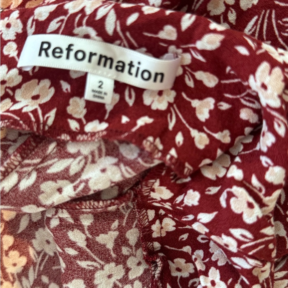 Reformation Liya Dress Red Spaghetti Strap Maxi - Picture 4 of 4